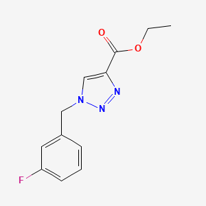 molecular formula C12H12FN3O2 B2425477 ethyl 1-(3-fluorobenzyl)-1H-1,2,3-triazole-4-carboxylate CAS No. 1204897-51-7