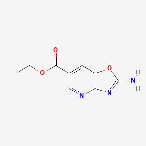 molecular formula C9H9N3O3 B2425507 Ethyl 2-amino-[1,3]oxazolo[4,5-b]pyridine-6-carboxylate CAS No. 2091127-19-2