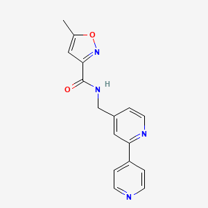 molecular formula C16H14N4O2 B2425511 N-([2,4'-bipyridin]-4-ylmethyl)-5-methylisoxazole-3-carboxamide CAS No. 2320888-59-1