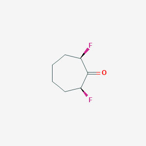 molecular formula C7H10F2O B2425513 (2R,7S)-2,7-Difluorocycloheptan-1-one CAS No. 2375247-56-4
