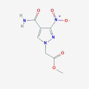 molecular formula C7H8N4O5 B2425520 Methyl 2-(4-carbamoyl-3-nitro-1H-pyrazol-1-yl)acetate CAS No. 1823783-92-1