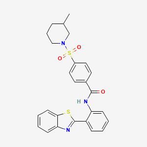 molecular formula C26H25N3O3S2 B2425553 N-(2-(benzo[d]thiazol-2-yl)phenyl)-4-((3-methylpiperidin-1-yl)sulfonyl)benzamide CAS No. 683792-30-5