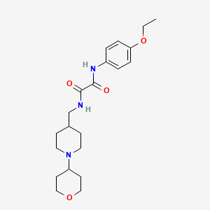 molecular formula C21H31N3O4 B2425623 N1-(4-ethoxyphenyl)-N2-((1-(tetrahydro-2H-pyran-4-yl)piperidin-4-yl)methyl)oxalamide CAS No. 2034501-71-6
