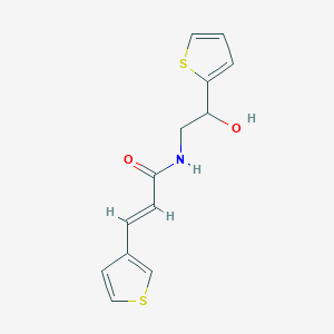 (E)-N-(2-hydroxy-2-(thiophen-2-yl)ethyl)-3-(thiophen-3-yl)acrylamide