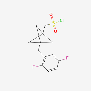 [3-[(2,5-Difluorophenyl)methyl]-1-bicyclo[1.1.1]pentanyl]methanesulfonyl chloride