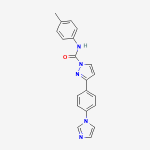 3-[4-(1H-imidazol-1-yl)phenyl]-N-(4-methylphenyl)-1H-pyrazole-1-carboxamide