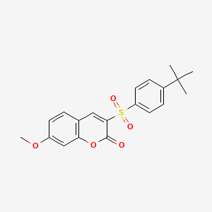 molecular formula C20H20O5S B2425681 3-(4-tert-butylbenzenesulfonyl)-7-methoxy-2H-chromen-2-one CAS No. 865656-31-1