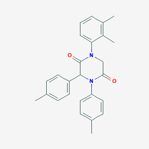 molecular formula C26H26N2O2 B242574 1-(2,3-Dimethylphenyl)-3,4-bis(4-methylphenyl)-2,5-piperazinedione 
