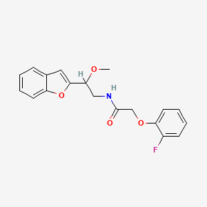 molecular formula C19H18FNO4 B2425744 N-[2-(1-benzofuran-2-yl)-2-methoxyethyl]-2-(2-fluorophenoxy)acetamide CAS No. 2034291-86-4