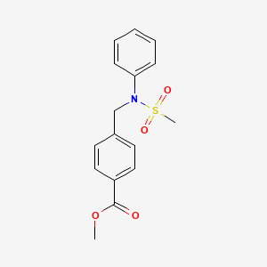 molecular formula C16H17NO4S B2425748 Methyl 4-([(methylsulfonyl)(phenyl)amino]methyl)benzoate CAS No. 333357-36-1