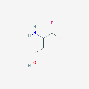 molecular formula C4H9F2NO B2425772 3-Amino-4,4-difluorobutan-1-ol CAS No. 1785430-93-4