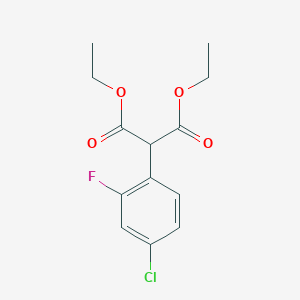 molecular formula C13H14ClFO4 B2425810 Diethyl 2-(4-chloro-2-fluorophenyl)malonate CAS No. 680211-90-9