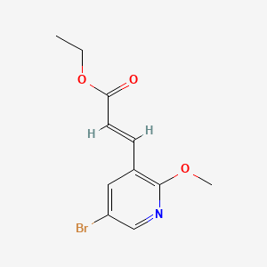molecular formula C11H12BrNO3 B2425812 Ethyl 3-(5-bromo-2-methoxy-3-pyridyl)acrylate CAS No. 1197397-26-4; 912760-94-2