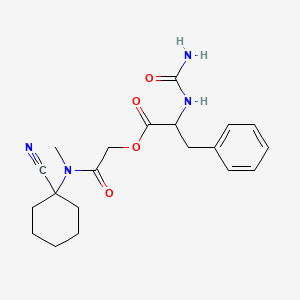 [2-[(1-Cyanocyclohexyl)-methylamino]-2-oxoethyl] 2-(carbamoylamino)-3-phenylpropanoate