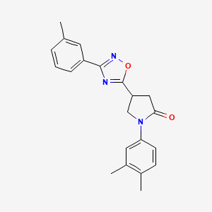 1-(3,4-Dimethylphenyl)-4-[3-(3-methylphenyl)-1,2,4-oxadiazol-5-yl]pyrrolidin-2-one
