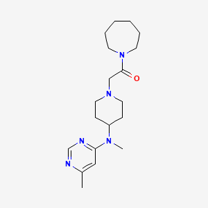 1-(Azepan-1-yl)-2-[4-[methyl-(6-methylpyrimidin-4-yl)amino]piperidin-1-yl]ethanone
