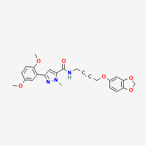 N-(4-(benzo[d][1,3]dioxol-5-yloxy)but-2-yn-1-yl)-3-(2,5-dimethoxyphenyl)-1-methyl-1H-pyrazole-5-carboxamide
