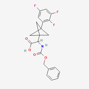 2-(Phenylmethoxycarbonylamino)-2-[3-(2,3,5-trifluorophenyl)-1-bicyclo[1.1.1]pentanyl]acetic acid
