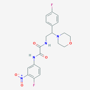 molecular formula C20H20F2N4O5 B2425852 N1-(4-fluoro-3-nitrophenyl)-N2-(2-(4-fluorophenyl)-2-morpholinoethyl)oxalamide CAS No. 941976-68-7