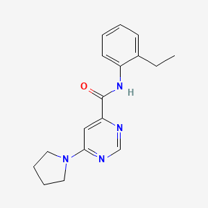 molecular formula C17H20N4O B2425856 N-(2-ethylphenyl)-6-(pyrrolidin-1-yl)pyrimidine-4-carboxamide CAS No. 1905830-34-3