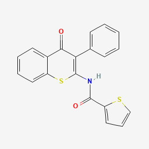 molecular formula C20H13NO2S2 B2425876 N-(4-oxo-3-phenyl-4H-thiochromen-2-yl)thiophene-2-carboxamide CAS No. 883964-04-3