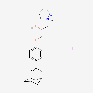 1-(3-(4-((3r,5r,7r)-Adamantan-1-yl)phenoxy)-2-hydroxypropyl)-1-methylpyrrolidin-1-ium iodide