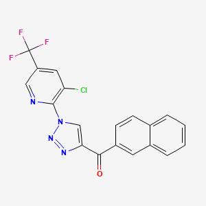 {1-[3-chloro-5-(trifluoromethyl)-2-pyridinyl]-1H-1,2,3-triazol-4-yl}(2-naphthyl)methanone