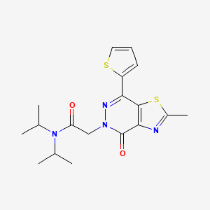 N,N-diisopropyl-2-(2-methyl-4-oxo-7-(thiophen-2-yl)thiazolo[4,5-d]pyridazin-5(4H)-yl)acetamide