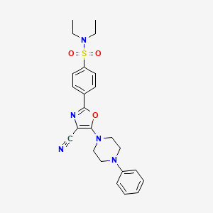 4-[4-cyano-5-(4-phenylpiperazin-1-yl)-1,3-oxazol-2-yl]-N,N-diethylbenzenesulfonamide