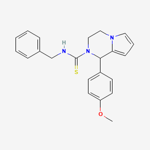 molecular formula C22H23N3OS B2425910 N-benzyl-1-(4-methoxyphenyl)-3,4-dihydropyrrolo[1,2-a]pyrazine-2(1H)-carbothioamide CAS No. 393824-47-0