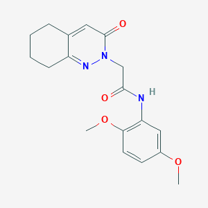 molecular formula C18H21N3O4 B2425911 N-(2,5-dimethoxyphenyl)-2-(3-oxo-2,3,5,6,7,8-hexahydrocinnolin-2-yl)acetamide CAS No. 931361-69-2