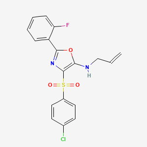 4-[(4-chlorophenyl)sulfonyl]-2-(2-fluorophenyl)-N-(prop-2-en-1-yl)-1,3-oxazol-5-amine
