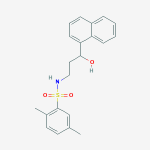 molecular formula C21H23NO3S B2425932 N-(3-hydroxy-3-(naphthalen-1-yl)propyl)-2,5-dimethylbenzenesulfonamide CAS No. 1421454-08-1