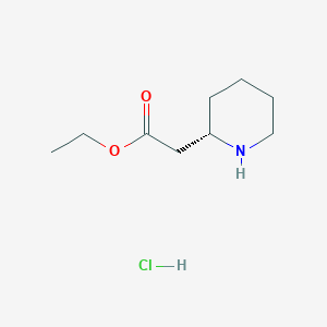 molecular formula C9H18ClNO2 B2425951 Ethyl (S)-2-(piperidin-2-yl)acetate hydrochloride CAS No. 2409589-84-8