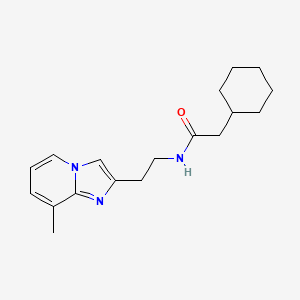 2-cyclohexyl-N-(2-(8-methylimidazo[1,2-a]pyridin-2-yl)ethyl)acetamide
