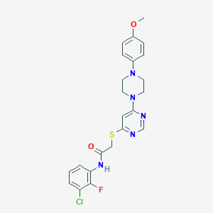 N-(2-chlorobenzyl)-1-[5-(4-fluorophenyl)pyrimidin-2-yl]piperidine-4-carboxamide
