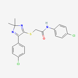 N-(4-chlorophenyl)-2-((5-(4-chlorophenyl)-2,2-dimethyl-2H-imidazol-4-yl)thio)acetamide