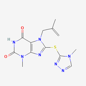 3-Methyl-7-(2-methylprop-2-enyl)-8-[(4-methyl-1,2,4-triazol-3-yl)sulfanyl]purine-2,6-dione
