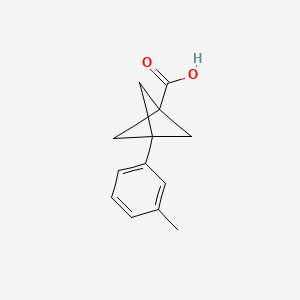 molecular formula C13H14O2 B2425973 3-(3-Methylphenyl)bicyclo[1.1.1]pentane-1-carboxylic acid CAS No. 2287287-40-3