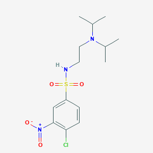 N-{2-[bis(propan-2-yl)amino]ethyl}-4-chloro-3-nitrobenzene-1-sulfonamide