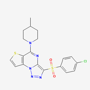 3-((4-Chlorophenyl)sulfonyl)-5-(4-methylpiperidin-1-yl)thieno[2,3-e][1,2,3]triazolo[1,5-a]pyrimidine