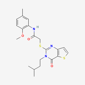 N-(2-methoxy-5-methylphenyl)-2-{[3-(3-methylbutyl)-4-oxo-3,4-dihydrothieno[3,2-d]pyrimidin-2-yl]sulfanyl}acetamide