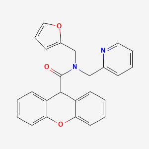 N-(furan-2-ylmethyl)-N-(pyridin-2-ylmethyl)-9H-xanthene-9-carboxamide