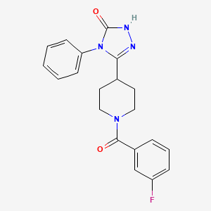 5-[1-(3-fluorobenzoyl)piperidin-4-yl]-4-phenyl-2,4-dihydro-3H-1,2,4-triazol-3-one