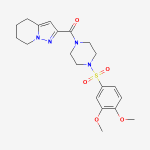(4-((3,4-Dimethoxyphenyl)sulfonyl)piperazin-1-yl)(4,5,6,7-tetrahydropyrazolo[1,5-a]pyridin-2-yl)methanone