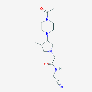 2-[3-(4-acetylpiperazin-1-yl)-4-methylpyrrolidin-1-yl]-N-(cyanomethyl)acetamide