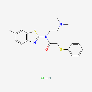 N-(2-(dimethylamino)ethyl)-N-(6-methylbenzo[d]thiazol-2-yl)-2-(phenylthio)acetamide hydrochloride