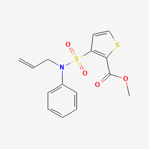 molecular formula C15H15NO4S2 B2425992 Methyl 3-[phenyl(prop-2-en-1-yl)sulfamoyl]thiophene-2-carboxylate CAS No. 941936-05-6