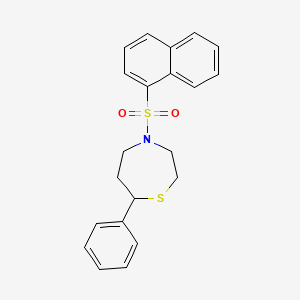 4-(Naphthalen-1-ylsulfonyl)-7-phenyl-1,4-thiazepane