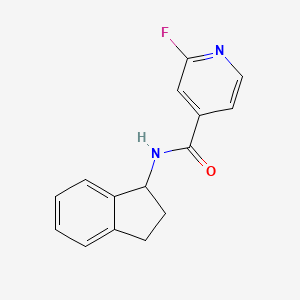 N-(2,3-dihydro-1H-inden-1-yl)-2-fluoropyridine-4-carboxamide